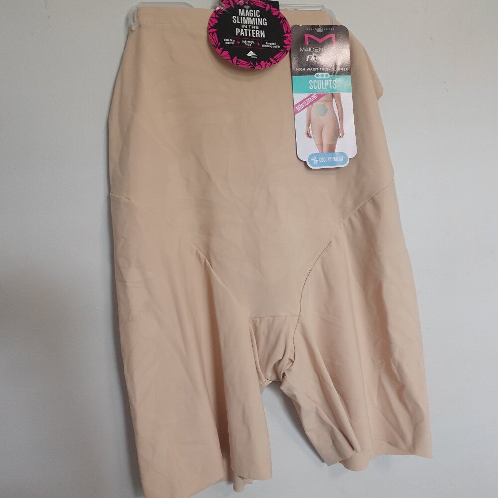 Maidenform Flexees High Waist Thigh Slimmer Sculpts Ultra Thin Cool Comfort XL